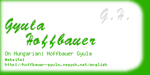 gyula hoffbauer business card